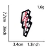 Patch de Lantejoulas em Xadrez com Laço e Raio Bordado Patch Tendência para DIY em Roupas Patch Decorativo Termocolante