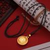 Colar com pingente de lótus Babao auspicioso rotativo Shajin, filigold dourado antigo, pingente de cordão Babao