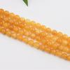 Optimización de joyería color jade amarillo de Myanmar calcedonia cuentas sueltas cuentas redondas amarillas pulsera diy accesorios de joyería con cuentas al por mayor