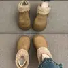 Nuevos zapatos de algodón mullidos para mujer, de doble uso, para invierno 2026, botas de nieve, suela gruesa, que aumentan la altura, forrados de felpa, cálidos, completamente cerrados, estilo Birkenstock