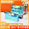 Bolsa de Mano con Láser de PVC Impermeable y a Prueba de Polvo Bolsa de Almacenamiento para Cosméticos Transparente Pequeña Bolsa de Gelatina para Joyería Logo Personalizado
