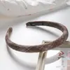Diadema de Cuadros de Alta Gama Estilo Coreano con Acolchado de Algodón para una Corona Alta, Diadema Fina