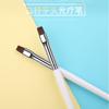 Pincel para uñas nuevo transfronterizo cabeza plana pincel de fila Varilla Blanca individual Pluma francesa de boca plana para fototerapia herramientas especiales mayoreo