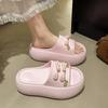 Nuevas Pantuflas de Casa de Diseño Creativo Estilo Chino de Suela Gruesa para Exterior Eva Pantuflas Antideslizantes con Suelas Suaves Aumentadas