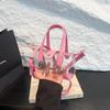 Bolso mensajero para teléfono móvil de alta gama para el trabajo de verano para mujer 2025 nuevo bolso de hombro transparente de gelatina plateada