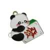 Fofo Desenho Animado Coleção Panda Vermelho Chinês Polygonatum Diu Xun Joias DIY Pulseira de Liga Pingente Chaveiro Acessórios