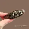 Presilha Elegante Retrô Estilo Francês com Strass, Presilha BB para Cabelo da Testa, Presilha Lateral, Novo Prendedor Pequeno, Acessório de Cabelo