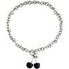 Collar de Cereza Negra para Mujer, Cadena para Clavícula Estilo Oscuro, Joyería de Collar Retro Versátil Coreana para Celebridades de Internet