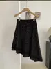KEKEZOON Renda Vintage Patchwork Estampa Floral Irregular Feminina Outono Emagrecedor Cintura Alta Midi Saia 8860