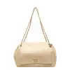 Bolsa de grande capacidade para mulheres 2024 outono e inverno nova moda nicho bolsa feminina bolsa de ombro com corrente texturizada bolsa tote transversal