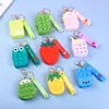 Liquidação Transfronteiriça Carteira de Moedas de Desenho Animado Carteira de Silicone Alívio de Estresse Brinquedo de Aperto de Bolhas Mini Carteira Bolsa para Fone de Ouvido Bolsa Pendurada
