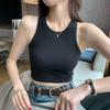 H346 Camisola Blanca Ropa Interior para Mujer Nueva Verano Ropa Exterior Sin Mangas Camiseta Básica para Cubrir los Pechos y Evitar la Exposición Top