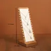 Soporte de Exhibición de Collares de Bambú y Madera, Soporte para Colgantes, Soporte Vertical en Forma de L para Joyería, Tablero Desmontable para Exhibición de Joyas, Accesorios para Exhibición de Joyas
