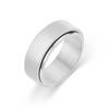 Anillo para Hombre de Acero de Titanio Popular Transfronterizo Europeo y Americano Giratorio Anillo Liso de Arena 8 mm Anillo Simple Joyería de Mano Popular