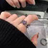 Anillo Abierto Ovalado de Circonita Transfronterizo Europeo y Americano, Anillo de Moda de Gama Alta de Nicho, Joyería de Mano Exquisita Vintage Desgastada