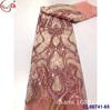 Malha de Base com Bordado de Lantejoulas com Padrão de Posicionamento Completo Tecido para Vestido de Festa Transparente Renda