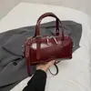 Bolsa Boston Versátil de Alta Moda, Bolsa de Ombro Simples Brilhante Estilosa de Luxo Leve, Bolsa Transversal Personalizada Feminina 2025