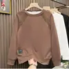 Moletom Gola Redonda Masculino Primavera Outono Novo Estilo Casual Solto Versátil Meninos Adolescente Casual Esportivo Top