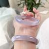 Pulsera Ojo de Gato Morado Moonlight Sense Avanzado Calcedonia de Hielo Polvo Blanco Morado Claro Oro Champagne Plana Fría Alta Adornos de Nicho