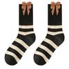 Calcetines de mujer de otoño e invierno, nuevos calcetines de algodón de tubo medio para mujer, calcetines marrones de estilo coreano que combinan con todo, calcetines de moda para mujer, calcetines Zhuji