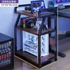 Soporte Móvil Multifuncional de Doble Capa para Host de Computadora, Carrito Pequeño de Almacenamiento Simple para el Hogar