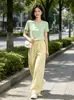 Pantalones Casuales de Pierna Recta de Color Sólido Simples Estilo Coreano para Hombre, Nuevos Pantalones de Pierna Ancha de Longitud Completa Versátiles de Moda para Verano para Mujer