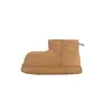 Explosión de Tendencia Invernal ~ Capibala Cabeza Grande Dulce Fresca Piel de Vaca Botas de Nieve Botas de Algodón para Mujer Engrosadas con Forro Polar con Falda