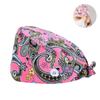 Gorro Quirúrgico Transfronterizo Algodón Color Sólido Correa Estampada Ajustable Unisex para Enfermera de Quirófano Gorro para Odontólogo Oral