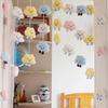 Cortina suspensa em nuvem, cortina de porta em forma de coração para meninas, estilo Ins, decoração de quarto infantil, divisória, cortina suspensa, ornamentos para pendurar na porta sem perfuração