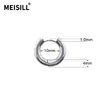 Pendientes de Aro Lisos de Acero Inoxidable Meier Pinzas para Orejas de Espiral de Superficie Lisa Pendientes Redondos de Alambre Simple de Acero Inoxidable Fábrica de Joyería
