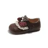Zapatos de Cuero Nuevos de Estilo Primavera 2026 para Niños Zapatos de Princesa Suela Suave Mocasines de Moda para Niñas de 3-4-5 Años