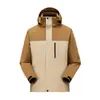 Chaqueta de dos piezas 3 en 1 para hombre, nuevo estándar nacional, chaqueta impermeable y a prueba de viento para exteriores para mujer, senderismo y montañismo