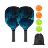 Conjunto de raquetes de pickleball com impressão UV em álamo, bolsa de armazenamento para raquetes de praia, embalagem Amazon Cross-Border Popular Factory