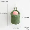 Red de Nido de Pájaro Tejida a Mano, Bolsa Redonda de Crochet para Frutas con Cuerda de Algodón y Cuerda de Cáñamo Tejida a Mano, Bolsa Redonda para Almacenamiento y Organización