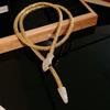 Colar geométrico redondo de flor da moda transfronteiriça, corrente de clavícula exagerada estilo punk, colar de senso de alta qualidade europeu e americano, atacado feminino