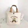 Nueva Bolsa de Lona de Oso Bolso de Mano Versátil Bolsa para Lonchera para Estudiante Bolso de Mano Simple Bolsa para Almuerzo para Trabajador de Oficina