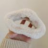 Pinza grande para el cabello tipo nube de felpa de alta calidad, pasador para moño para mujer, parte posterior de la cabeza, ins otoño e invierno, felpa, pinza de tiburón, adorno para la cabeza