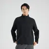 Jaqueta Soft Shell com Gola Alta para Homens Proteção ao Ar Livre Impermeável Respirável Cor Sólida Leve Tamanho Grande Veludo Fino Moda Nova Jaqueta