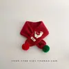 Bufanda Roja de Año Nuevo para Bebé Otoño e Invierno Gruesa Cálida Tejida para Cuello para Hombres Mujeres y Niños Bufanda de Cuello a Prueba de Viento Navideña