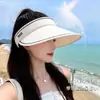 Sombrero de Sol Mejorado con Parte Superior Abierta, Estilo Popular, UPF50+, Ala Ancha para Mujer, Adecuado para Ciclismo y Protección Solar en Verano