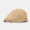 Venta al por mayor del fabricante Boina Retro Americana de Algodón Puro Moda Minimalista para Hombre Gorra de Pintor Gorra Delantera para Mujer Gorra de Pico Primavera y Otoño