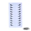 Nuevas Pestañas Postizas Transversales de Medio Ojo Estilo Ojo de Gato con Tallos Transparentes Alargados Estilo Zorro, Fábrica de Planitud de Pestañas de Oriente Medio, Europeo y Americano
