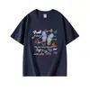Camiseta Feminina de Algodão Puro, Manga Curta, Corte Solto, Cor Preta, Novo Estilo de Verão, Design de Borboleta com Letras Estilo Americano, Top Solto de Alta Qualidade