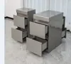 Gabinete de Herramientas de Peluquería Gabinete de Herramientas de Barbería Estante de Almacenamiento para Peinadores de Acero Inoxidable Gabinete de Exhibición de Pie