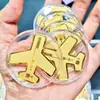 Pegatina para Teléfono Móvil Mayday Oro 2Mg Oro Puro 999 Zanahoria Conejo Cualquier Puerta Avión Dorado Souvenir Regalo