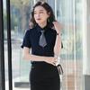 Camisa Branca Masculina de Manga Curta Slim-Fit Estilo Coreano Mais Vendida Transfronteiriça para Entrevista de Estudante Trabalho Roupa Profissional Camisa Roupa de Trabalho para Mulheres