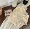 Ropa Interior Dulce y Sexy Estilo Pura Pasión para Niñas, Encaje Transpirable que Cubre los Glúteos, Sin Costuras, No Pellizca, Triángulo Antibacteriano de Seda para Mujer