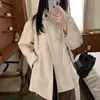 Elegante estilo coreano moda inverno retrô gola alta estilo britânico cadarço acinturado casual mistura de lã sobretudo jaqueta casaco feminino