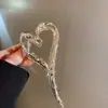 Presilha de Metal Coração de Garra de Alta Qualidade para Mulheres Nova Grande Presilha Tubarão Presilha de Nuca Acessórios de Cabelo Presilhas de Cabelo ins Presilha de Garra