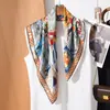 Pañuelo Cuadrado Delgado de Diseño de Nicho Estilo Francés para el Trayecto Diario, Top Tubo Decorativo Elegante y con Estilo Bufanda de Seda, Bufanda de Cuello Multiusos para Mujer